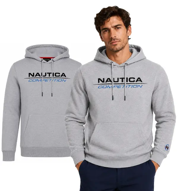 Nautica Muška majica s patentnim zatvaračem Nautica sive boje