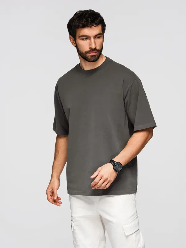 Ombre Muška ombre majica kratkih rukava LOOSE FIT s okruglim izrezom