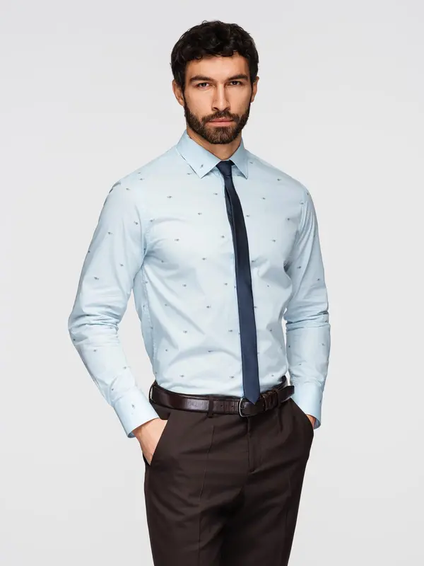 Ombre Muška Ombre REGULAR FIT košulja s džepom