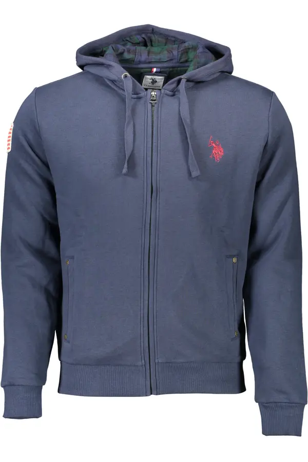 U.S. Polo Assn. Muška plava US Polo majica s patentnim zatvaračem