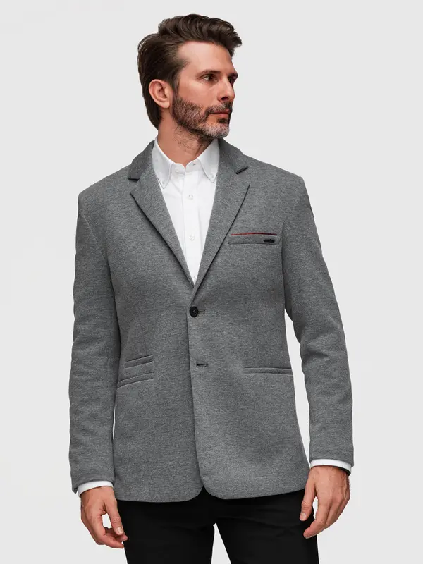 Ombre Muška pletena ombre jakna SLIM FIT