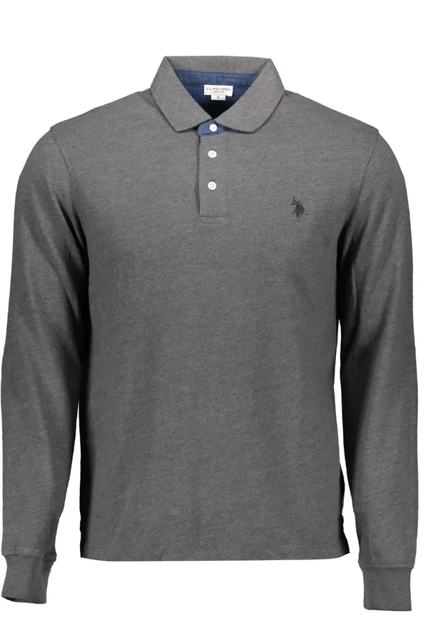 U.S. Polo Assn. Muška polo majica dugih rukava, siva