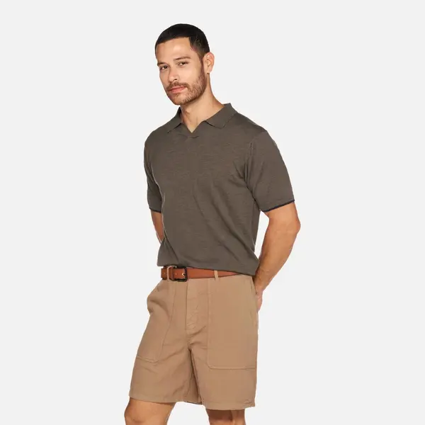 GEOX Muška polox polo majica kaki boje