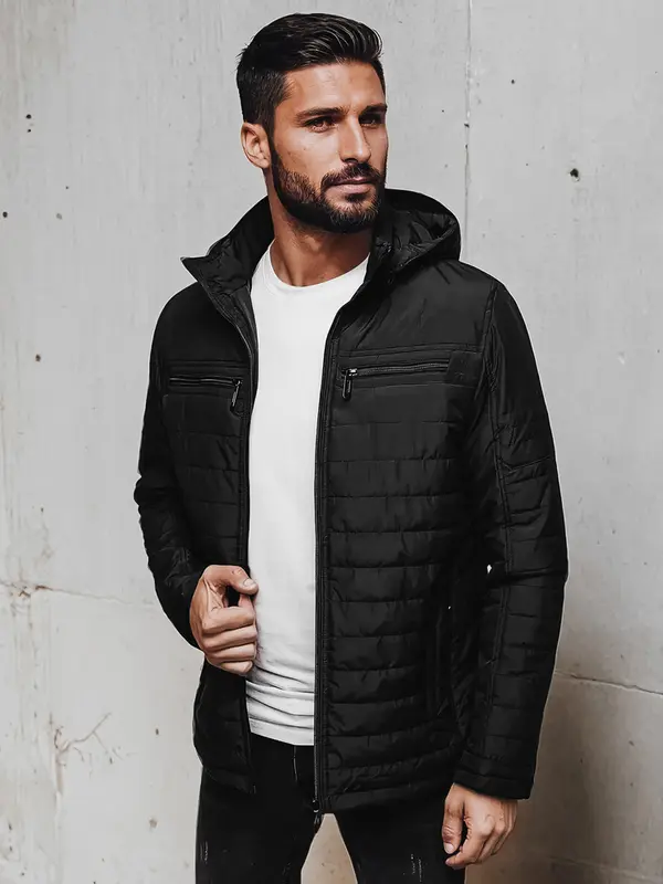 DStreet Muška prošivena prijelazna jakna s kapuljačom