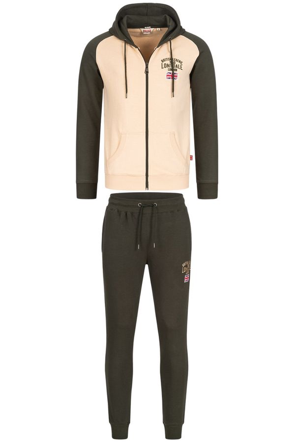 Lonsdale Muška trenirka Lonsdale 117292-Olive/Beige