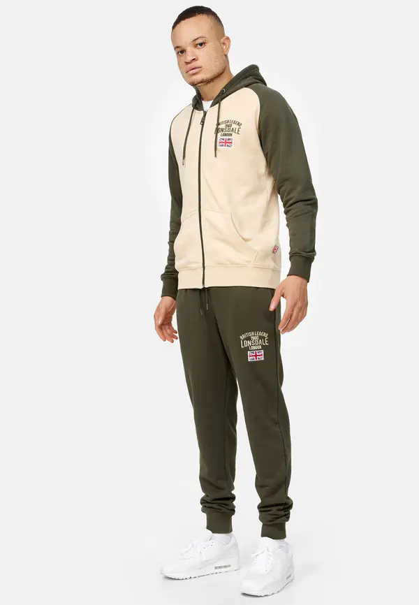 Lonsdale Muška trenirka Lonsdale 117292-Olive/Beige