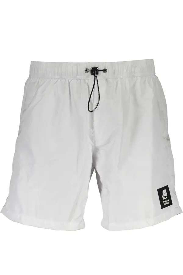 KARL LAGERFELD BEACHWEAR Muške bijele kupaće hlače KARL LAGERFELD