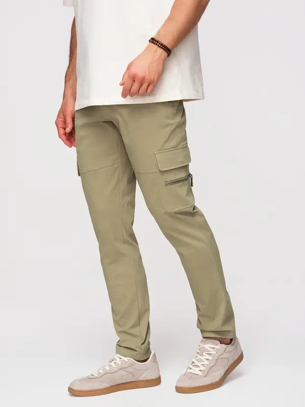 Ombre Muške hlače ravnog kroja s ombre uzorkom