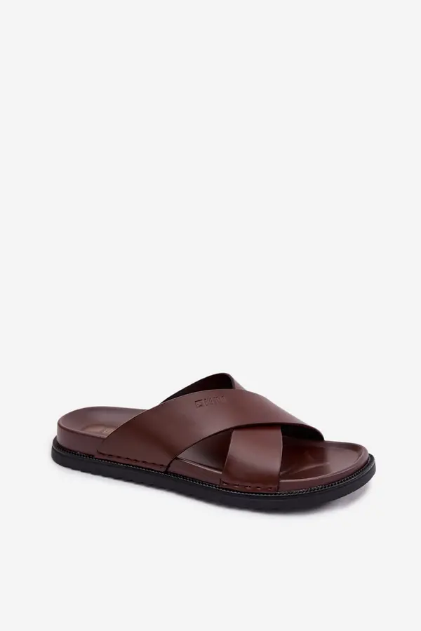 BIG STAR SHOES Muške kožne papuče Big Star