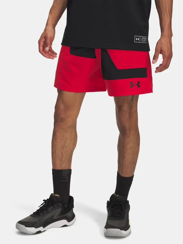 Under Armour Muške kratke hlače Under Armour UA M Zone 7in Wvn Short Grafc-CRVENE