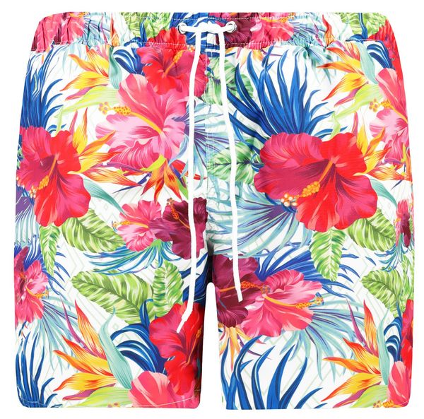 Mr. GUGU & Miss GO Muške kratke kupaće hlače Mr. GUGU & Miss GO JUNGLE FLOWERS