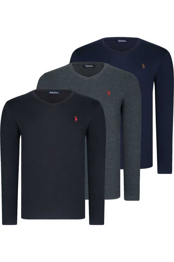 dewberry Muške majice 3 kom. dewberry