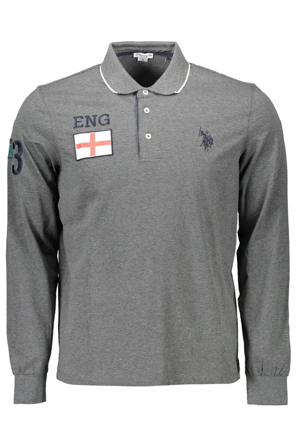 U.S. Polo Assn. Muške sive polo majice dugih rukava