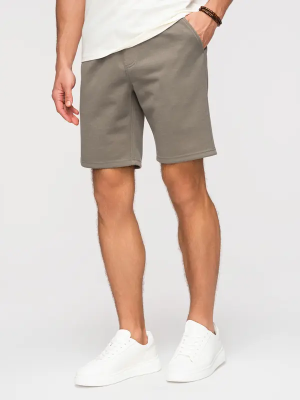 Ombre Muške strukturirane kratke hlače Ombre - kaki