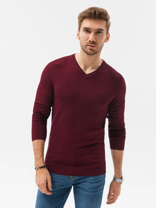 Ombre Muški džemper Ombre V-Neck