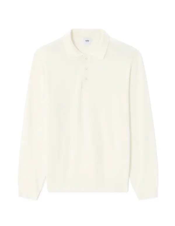 Celio Muški krem ​​polo džemper
