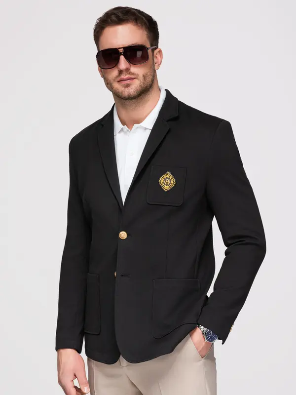 Ombre Muški ombre slim fit sako sa zlatnim gumbima