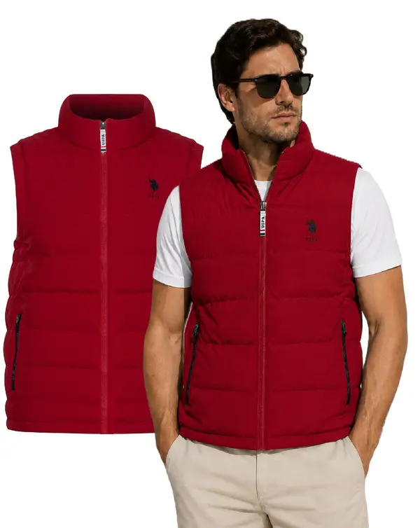 US Polo Assn Muški prsluk US Polo Assn. crveni