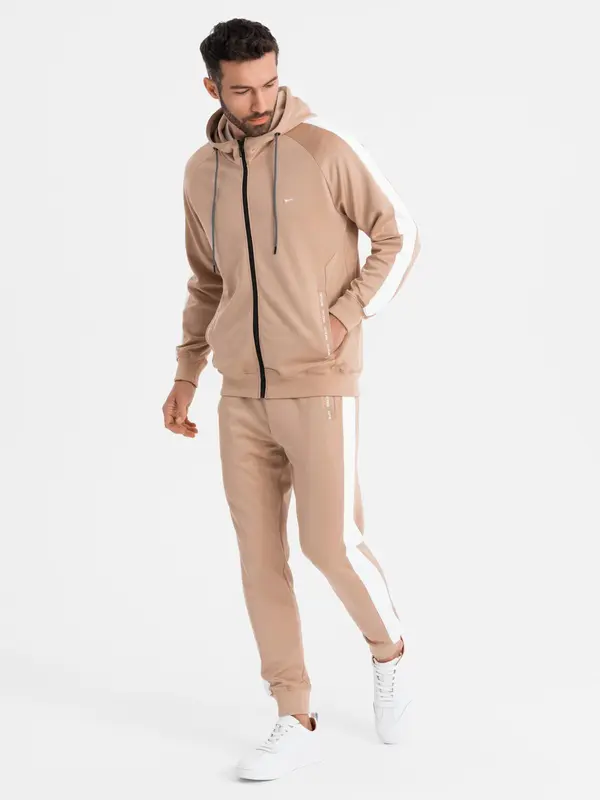 Ombre Muški set od ombre majice s kapuljačom i jogger hlača