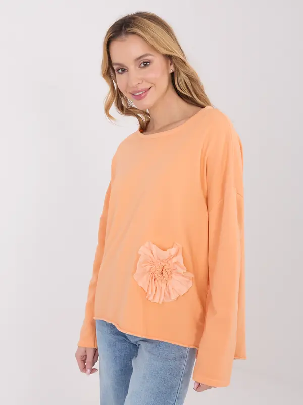 Factory Price Narančasta bluza s cvjetnim detaljima