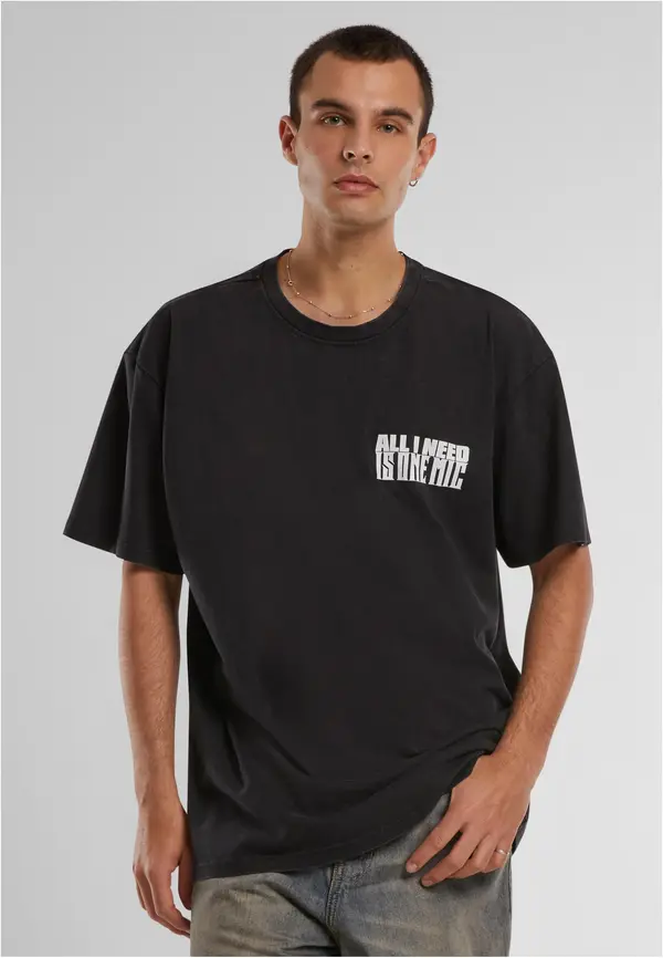 Merchcode Nas Stillmatic Acid Washed Oversize Tee black
