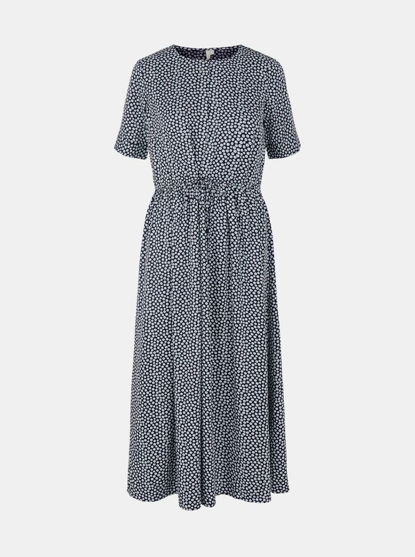 Pieces Navy Blue Floral Midi Dress Pieces Laoise - Women