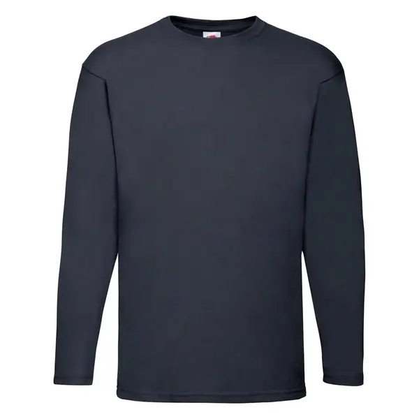 Fruit of the Loom Navy Value Men's Long Sleeve T-shirt Fruit of the Loom