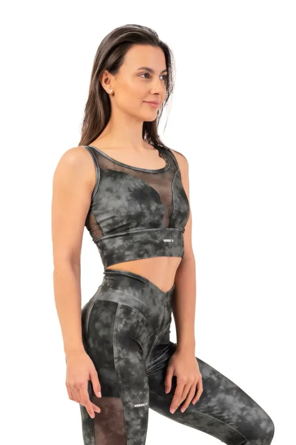 NEBBIA Nebbia Green ECO sports bra "Breathe" with mesh 411 camo green S