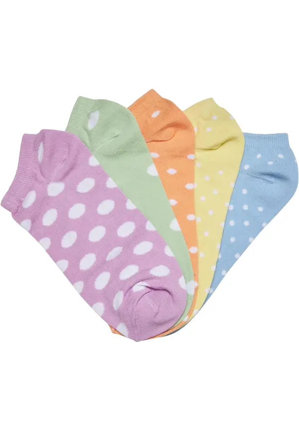 Urban Classics No Show Socks Dots 5-Pack summercolor