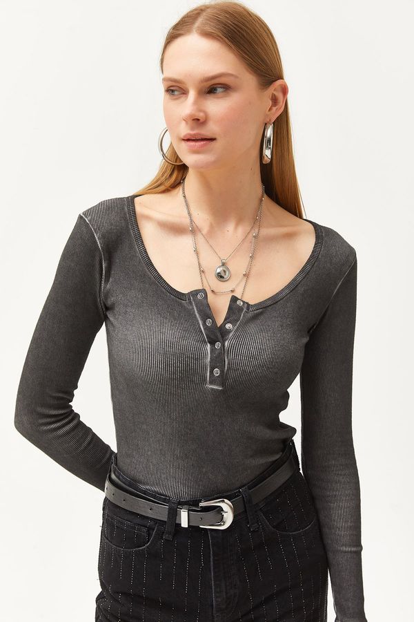 Olalook Olalook Women's Washed Anthracite Flying Camisole Blouse