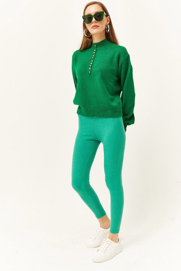 Olalook Olalook ženska trava zelena debela rebrasta tajica za podizanje