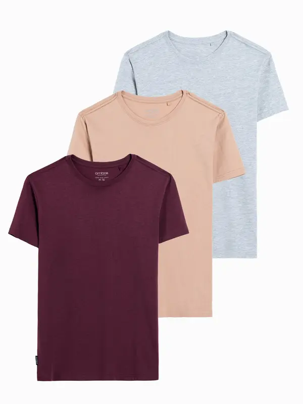 Ombre Ombre BASIC 3-pack cotton t-shirt set