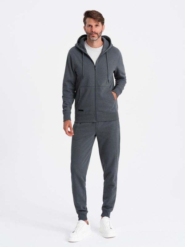 Ombre Ombre BASIC men's tracksuit set unbuttoned sweatshirt + joggers
