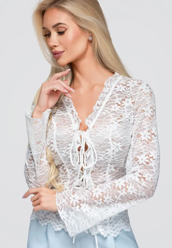 Ombre Ombre čipkasta bluza