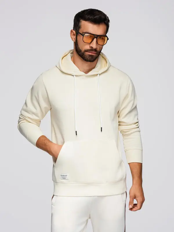 Ombre Ombre Men's BASIC kangaroo hooded sweatshirt