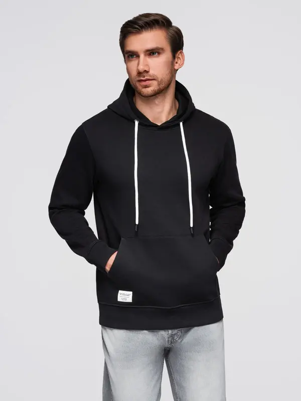 Ombre Ombre Men's BASIC kangaroo sweatshirt with hood