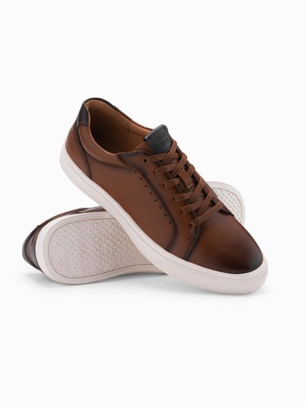 Ombre Ombre Men's eco leather sneaker shoes - brown