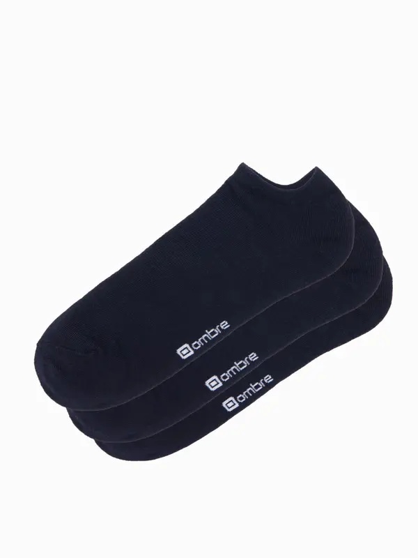 Ombre Ombre Men's foot socks 3-pack - navy blue