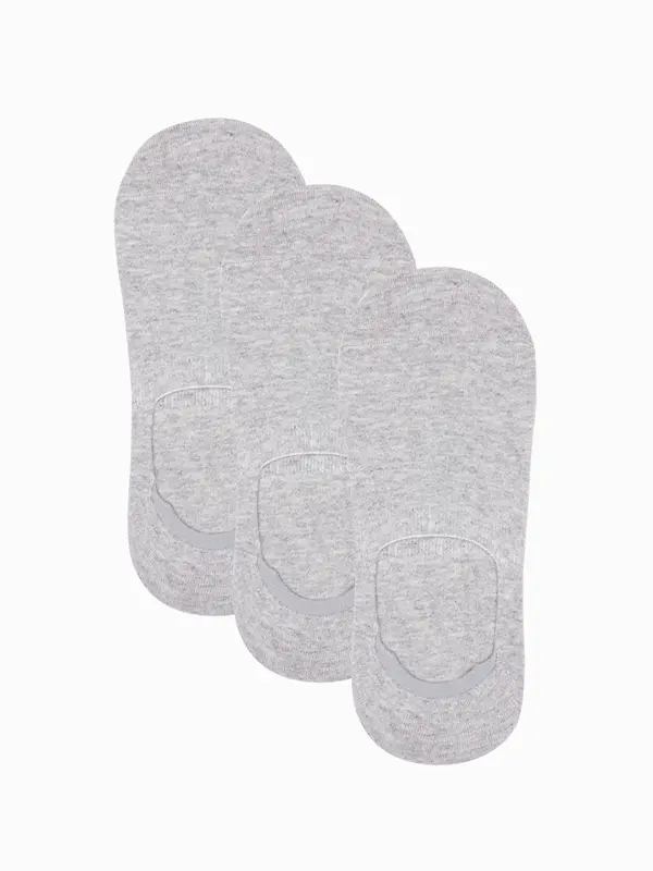Ombre Ombre Men's foot socks 3-pack - white
