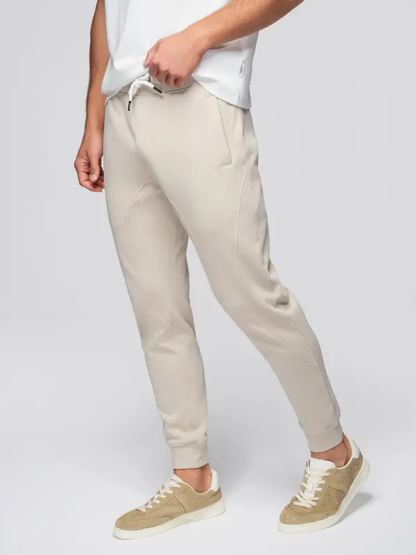 Ombre Ombre Men's jogger sweatpants - light beige