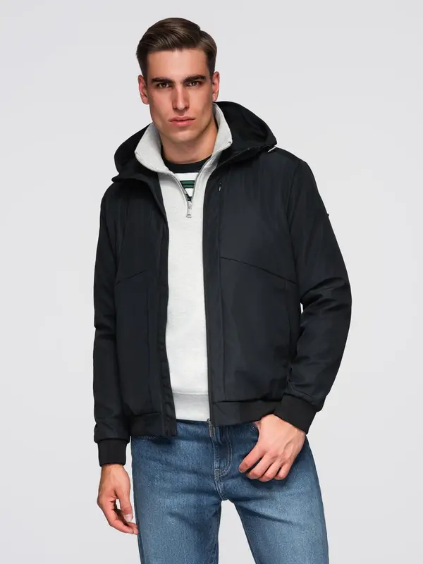Ombre Ombre Men's lightweight jacket with mesh lining and hood