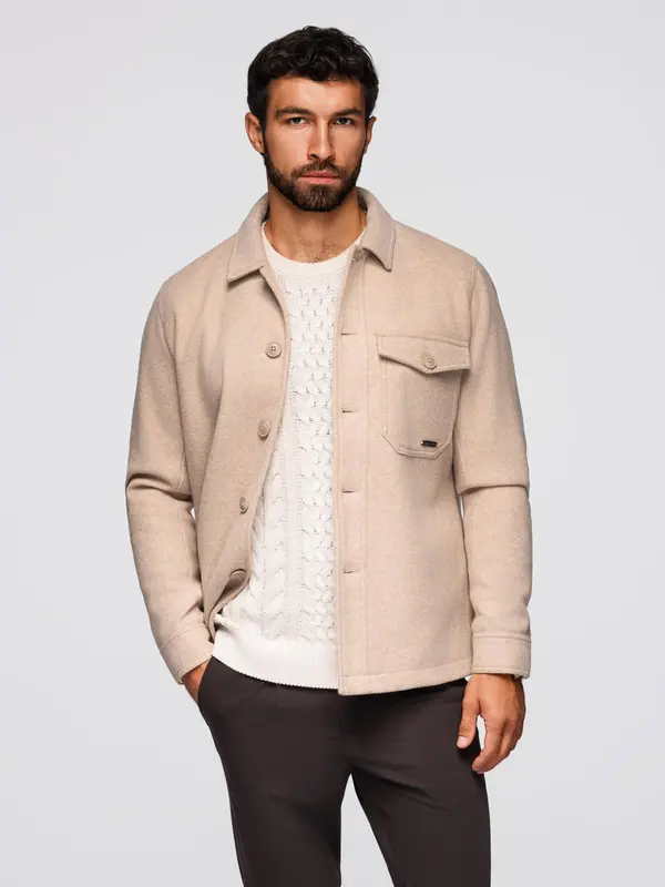 Ombre Ombre Men's shirt jacket - beige