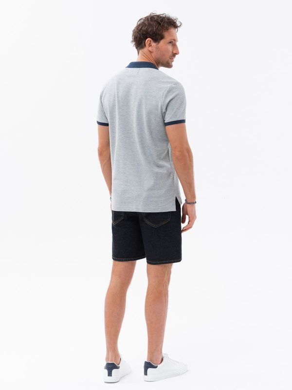 Ombre Ombre Muška polo majica s kontrastnim elementima