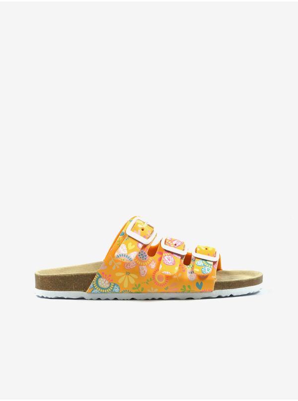 Richter Orange girly floral slippers Richter - Girls