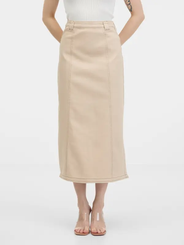 Orsay Orsay Beige Women's Denim Skirt - Women's