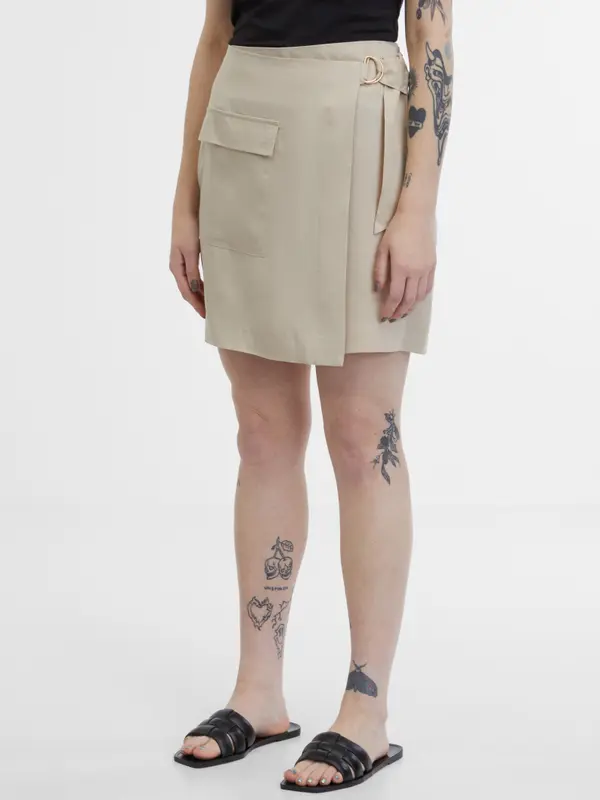 Orsay Orsay Beige Women's Skirt - Women's