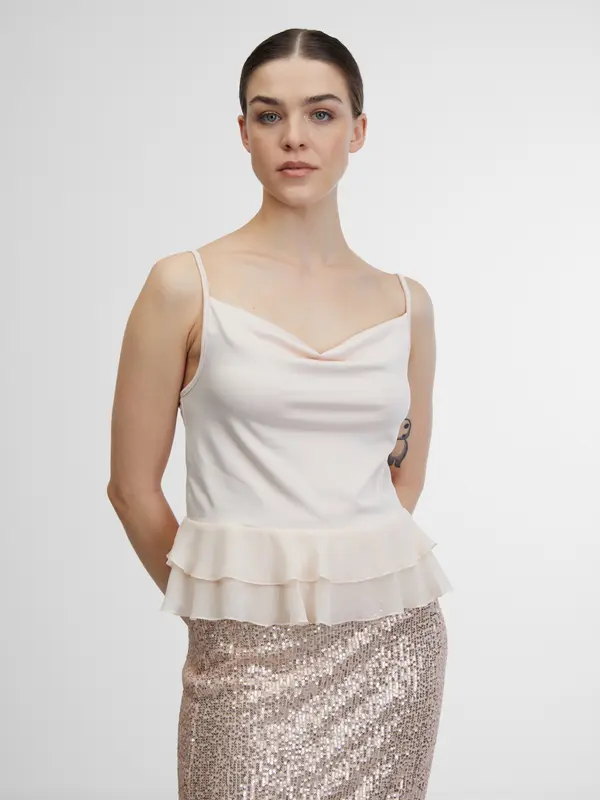 Orsay Orsay Beige Women's Top - Ladies