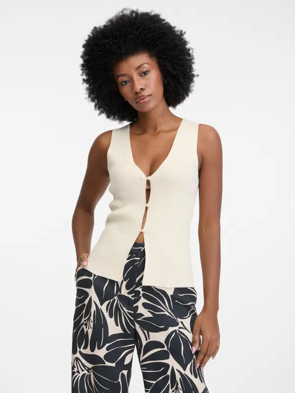 Orsay Orsay Beige Women's Vest - Women's