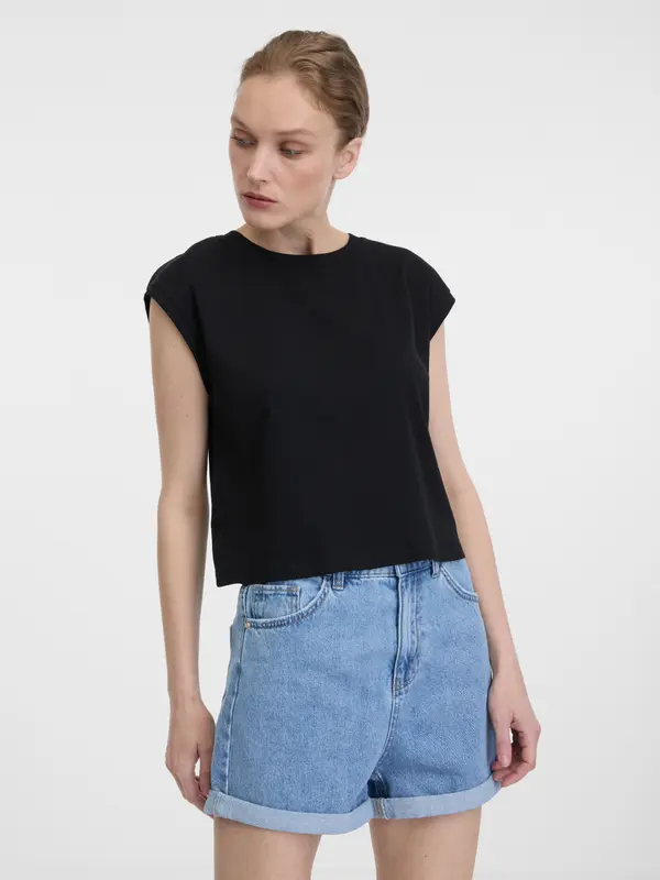Orsay Orsay Black Women's Crop T-Shirt - Women's