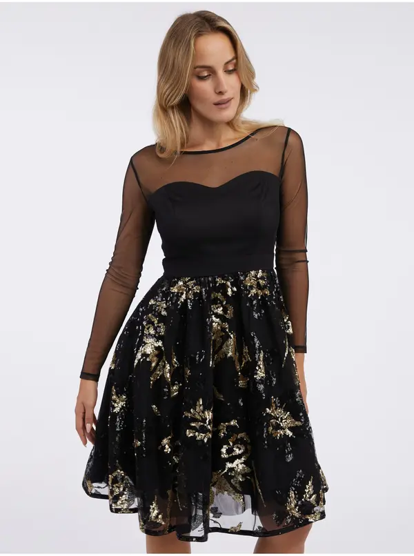 Orsay Orsay Black women's dress with sequins - Women's